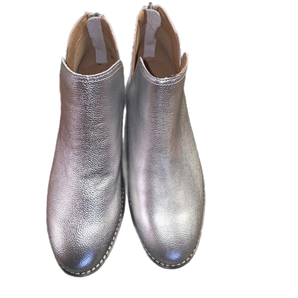 LANDS' END ESSENTIAL METALLIC DESIGNER ANKLE BOOTS SIZE 7.5 "SO CUTE" LIKE NEW - Picture 5 of 6